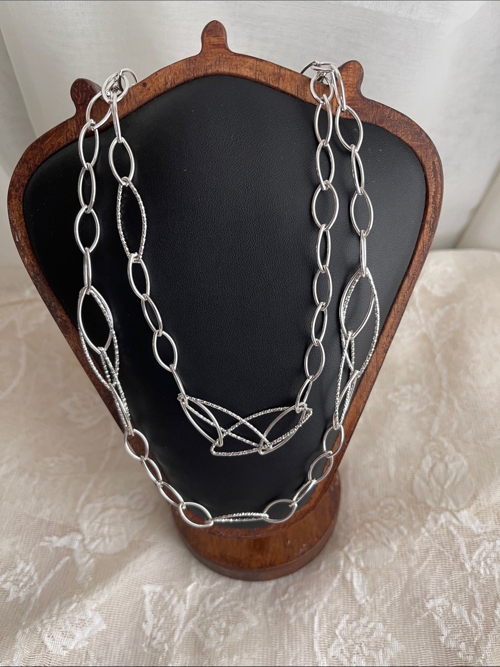 Anne Klein 42" Silver-Tone Long Link Necklace
